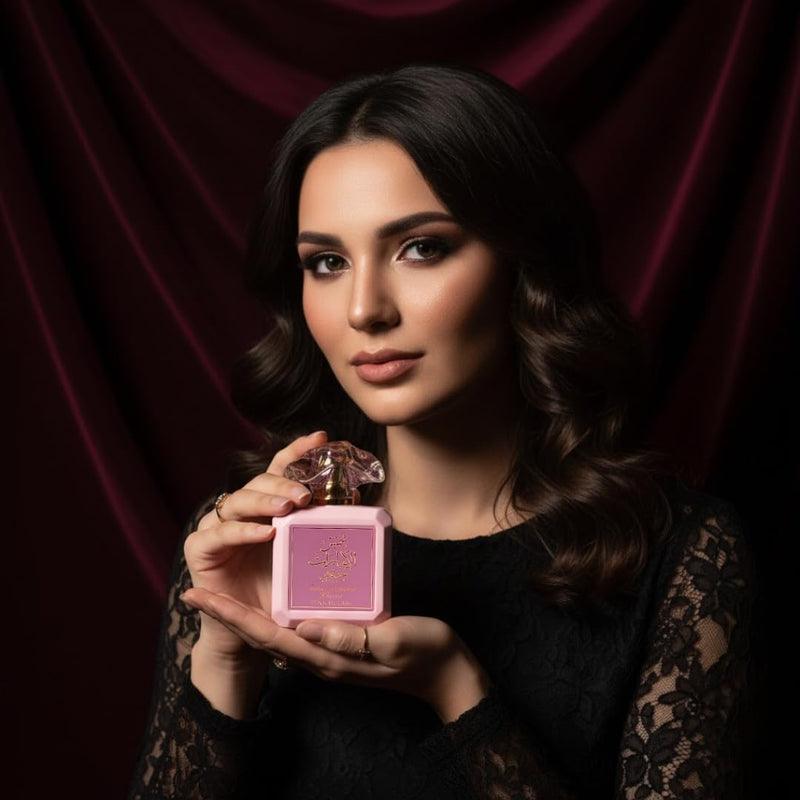 Ard al Zaafaran Pink Blush Shams Al Emarat Khususi, Marshmallow Blush Perfume For Women, Eau de Parfum - 100 ML (3.4 OZ) Romantic & Sweet Arabian Perfume - A Captivating Scent wrapped in Pink Bottle