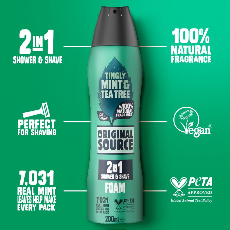 Original Source Lemon & Tea Tree 2 in 1 Shower and Shave Foam