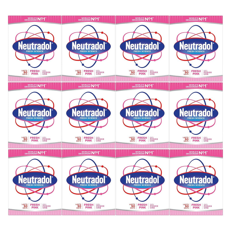 Neutradol Slow Release Gel, Air Freshener and Odour Eliminator, No Plug or Spray Needed, Multipack 12 x 135g
