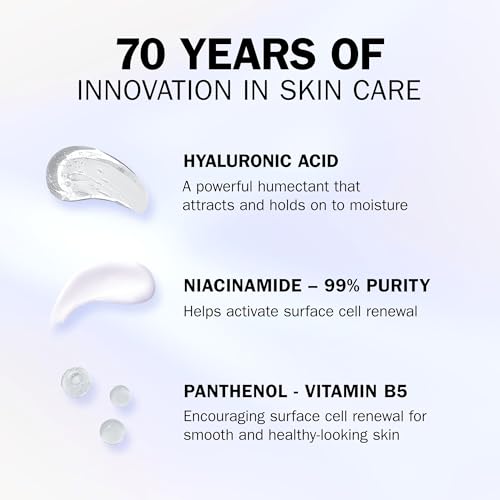 Olay Hyaluronic Acid Serum for Face, Skincare with Niacinamide 99% Purity and Vitamin B5 (Panthenol). Hydrating Skin Care with 3 Actions: Plumps, Smooths, Hydrates. Non Greasy, Non Sticky, 40ml