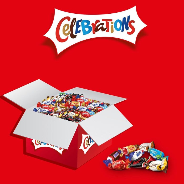 Celebrations Bulk Chocolate Box, 2.4kg, Assorted Chocolates Gift Box with Mini Chocolate Bars & Biscuits