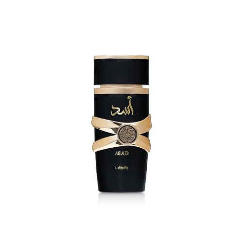 Lattafa Asad Premium Perfume Refreshing Oud and Musk Fragrances Eau De Parfum 100 ml Perfume for Unisex (Pack of 1), 100 ml (Pack of 1)