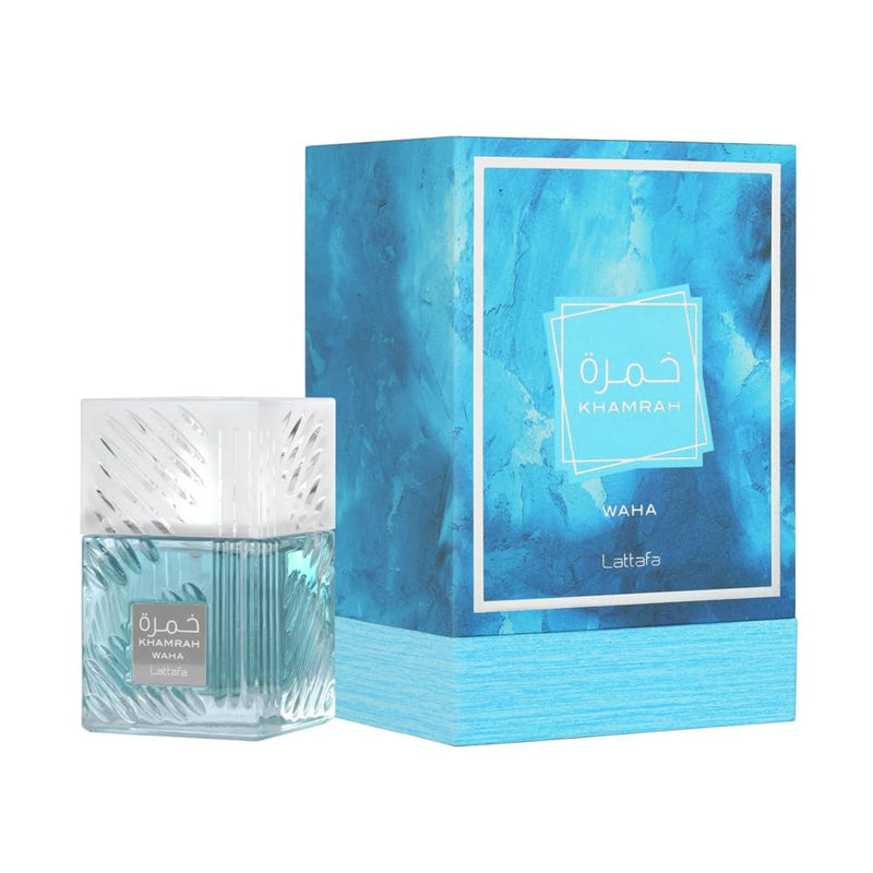 Lattafa Khamrah Waha Unisex EDP 100ml - Fresh Yuzu Cucumber Sea Salt Accord
