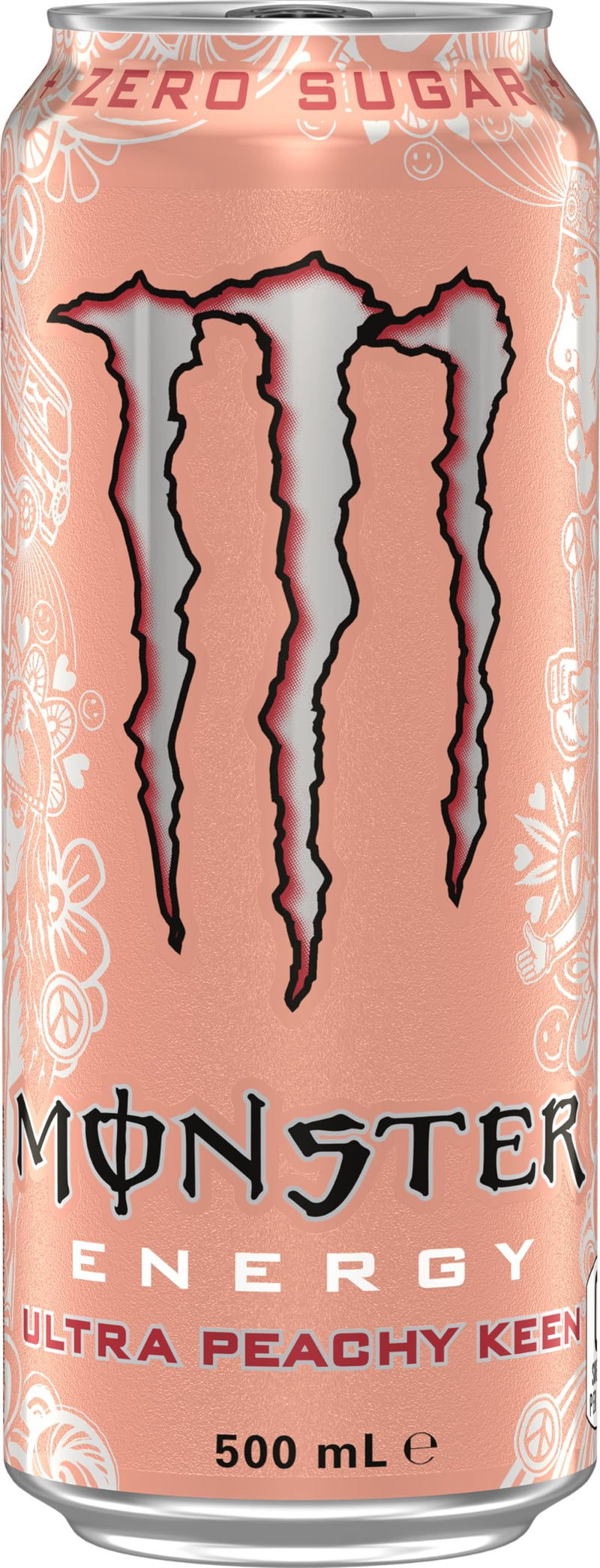Monster Energy Drink Ultra Peachy Keen Energy Drink Cans 24 x 500mL