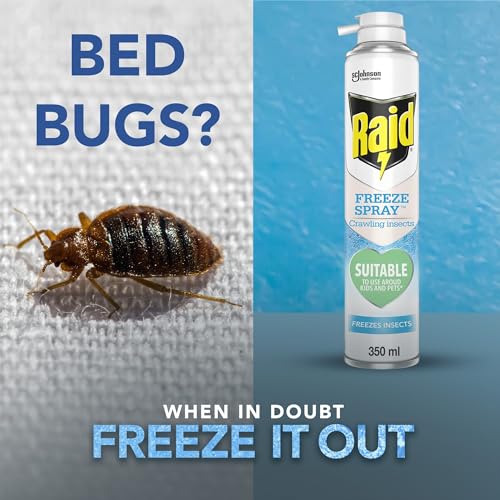 Raid Crawling Insect Freeze Spray, Insecticide Free Bug Spray For Indoor Use, Child and Pet Safe, 350 ml