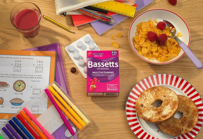 Bassetts Vitamins 7-11 Years Raspberry Flavour Multivitamins