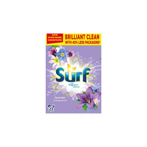 Surf Lavender & Spring Jasmine Washing Powder 1.15kg – 23 Washes, Fresh Floral Scent, Powerful Everyday Laundry Cleaning