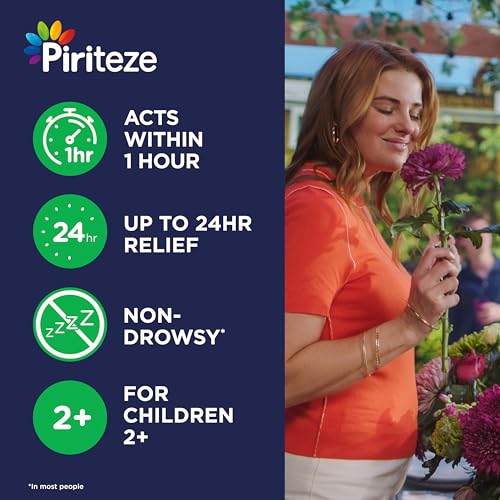 Piriteze Hayfever & Allergy Tablets, Cetirizine, 6 years+, 84 Tablets