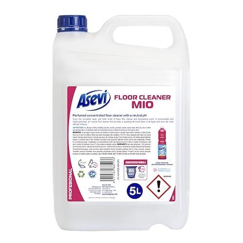 Asevi Concentrated Floor Cleaner Liquid – Fresh and Powerful Cleaning for Laminate, Stone and Hard Surfaces 5L