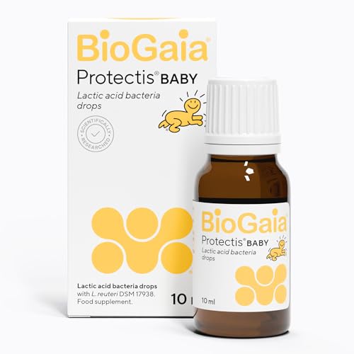 BioGaia Protectis Baby Drops | ﻿Probiotic Supplement for Newborns, Babies & Infants | ﻿Digestive Relief for Tummy Gas & Discomfort | Significantly Reduces Crying | ﻿Dairy-Free | 10 ml