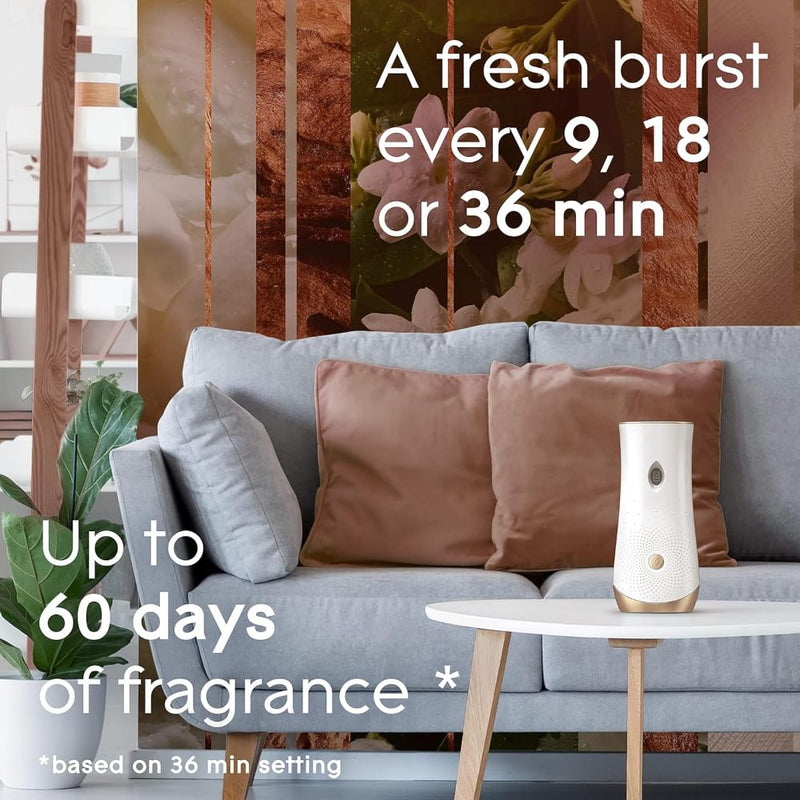 Glade Automatic Air Freshener Refills, Room Spray & Odour Eliminator, Sandalwood & Jasmine, Pack of 4 Duos (8 Refills x 269ml)
