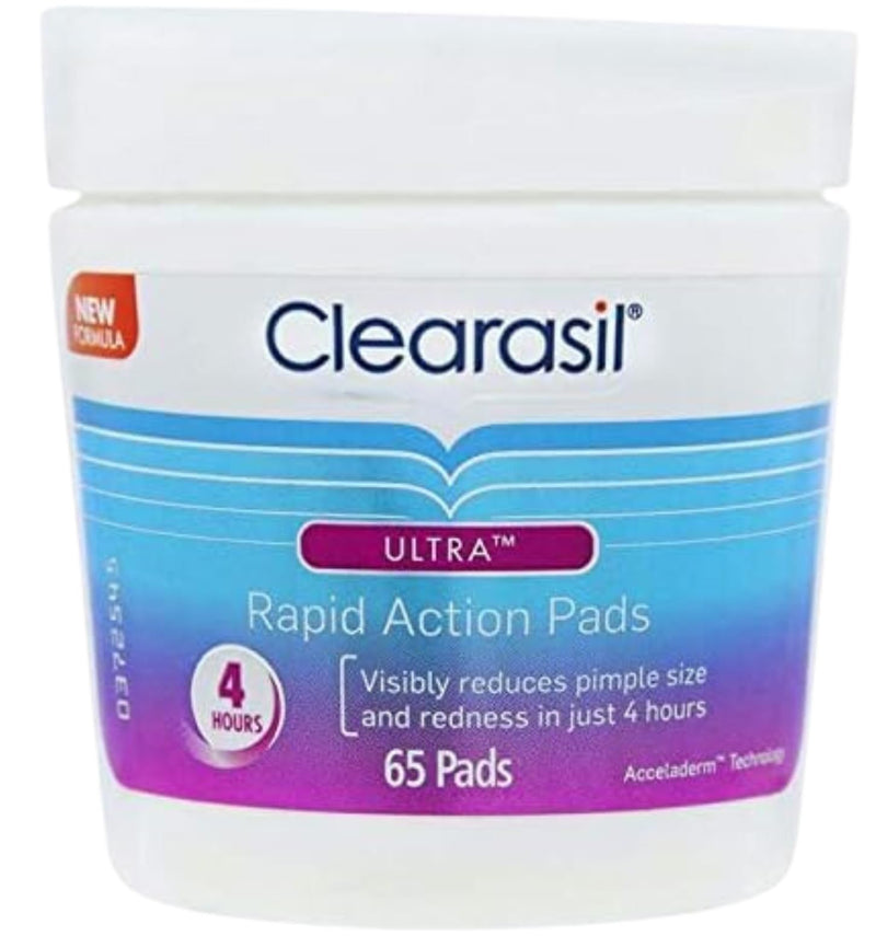 Clearsil 4-In-1Ultra Rapid Action Face Wipe Pads 65, For Acne Prone Skin, Unblock Pores, Dermatologist tested, Everyday Spot Prevention, 65's (Pack Of 4) cleanse, exfoliates, helps clear spots fast
