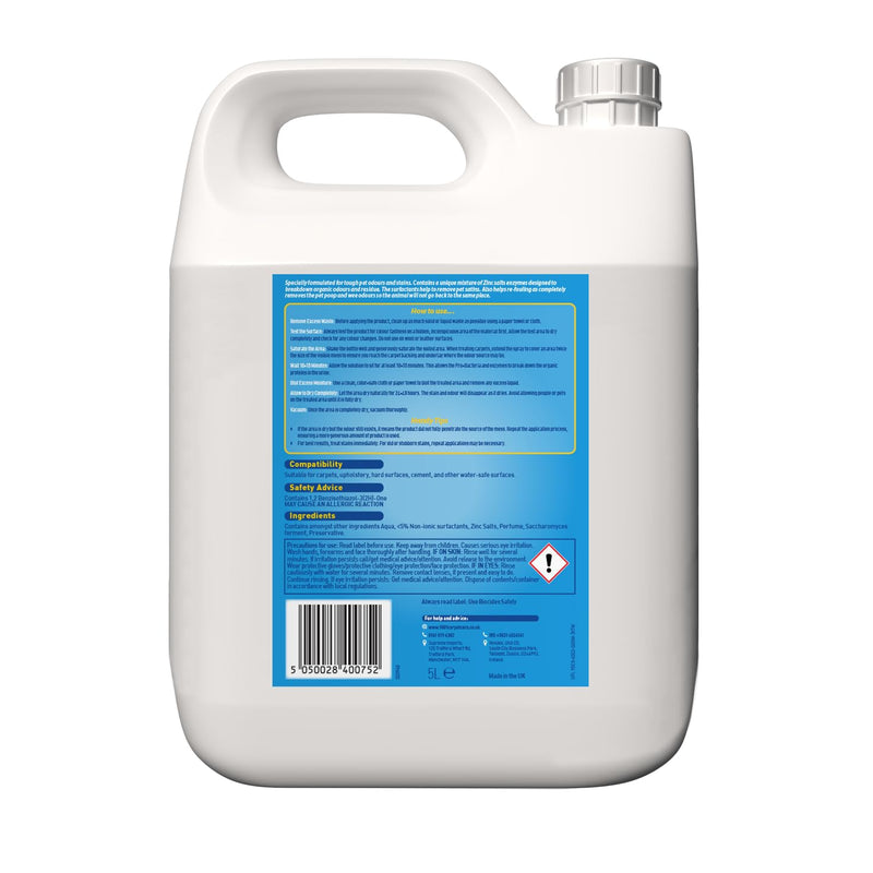 1001 Professional Enzyme Cleaner 5L for Pet Urine and Odours