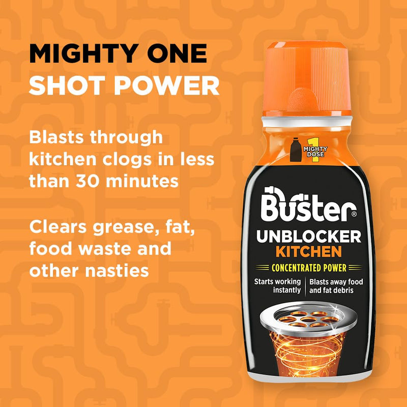 Buster Kitchen Plughole Unblocker, 200g, Kitchen Drains