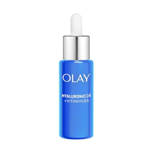 Olay Hyaluronic Acid Serum for Face, Skincare with Niacinamide 99% Purity and Vitamin B5 (Panthenol). Hydrating Skin Care with 3 Actions: Plumps, Smooths, Hydrates. Non Greasy, Non Sticky, 40ml