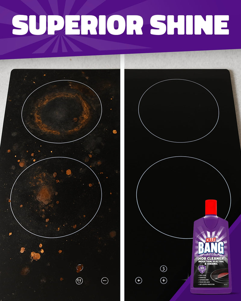 Cillit Bang Hob Cleaner, For Cleaning Burnt-on Stains, Ovens and Stovetops, 200ml (Pack of 6)