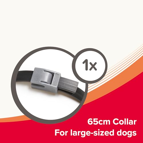 Beaphar - Canishield® Medicated Flea & Tick Collar for Large Dogs - Kills Fleas, Ticks & Sandflies - 4-6 Months Long-Lasting Protection - Vet Strength Flea Treatment - Adjustable Collar up to 65cm