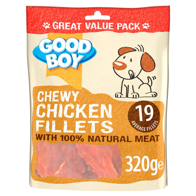 Good Boy Good Boy - Tender Duck Fillets - Dog Treats - Made With 100% Natural Duck Breast Meat - 320 Grams - Low Fat Dog Treats - Case of 3