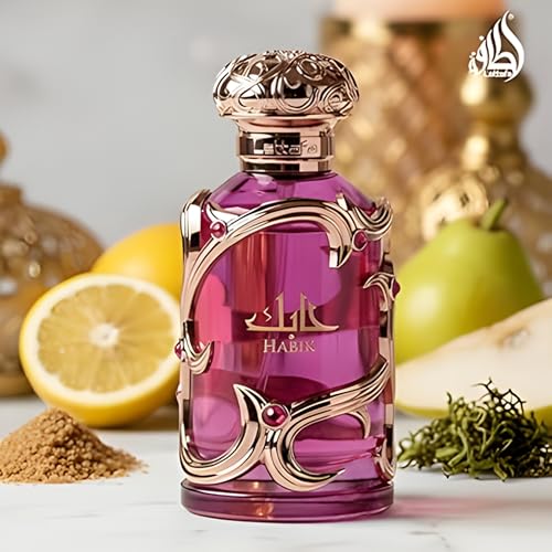 Habik For Women by Lattafa Perfumes – Eau de Parfum 100ml – Long Lasting Floral Fruity Scent for Women – Elegant, Musky, Sweet – Arabian Luxury Perfume Gift for Her