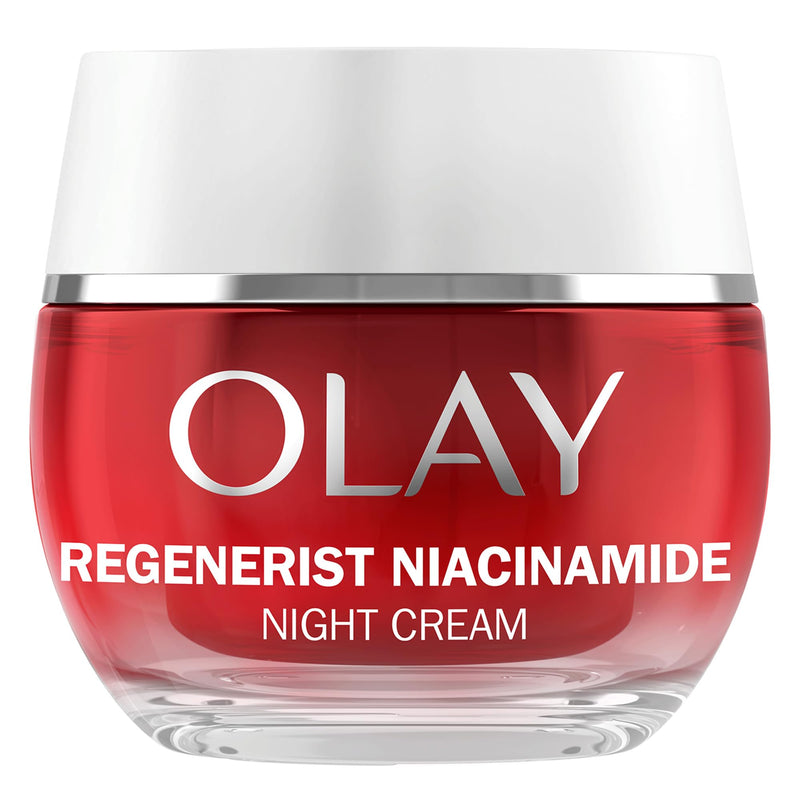 Olay Regenerist Niacinamide Night Cream Face Moisturiser, Skincare with Antioxidant Vitamin E and Shea Butter, Anti Ageing Skin Care: Renew, Age Defy and Hydrate, 50ml