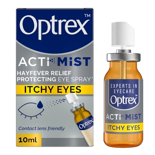 Optrex ActiMist 2-in-1 Eye Spray for Itchy Hayfever Allergy Plus Watery Eyes - 10 ml (Pack of 2)