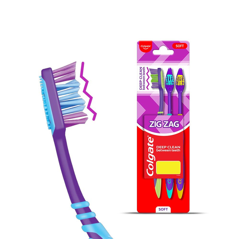 Colgate ZigZag Anti-Bacterial manual Toothbrush for adults – Soft