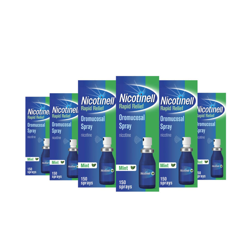 Nicotinell Nicotine Mouthspray 1mg, Fresh Mint Flavour (1 x 150 Sprays), Quit Smoking or Vaping Aid – Starts Reducing Cravings in 30 Seconds, Lasts up to 2 Hours