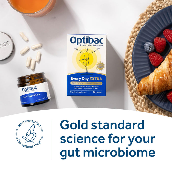 OptiBac for Every Day Extra Strength | Daily 20 Billion Live Bacteria Supplement | Lactobacillus Acidophilus NCFM Multi Strain Formula