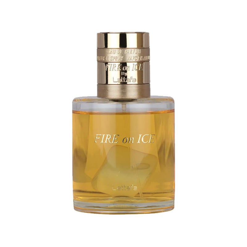 Lattafa Fire On Ice 110ml Eau de Parfum Unisex Perfume | Bold Black Raspberry Frozen Rose Oakwood & Ambroxan | Long-Lasting Scent for Men & Women