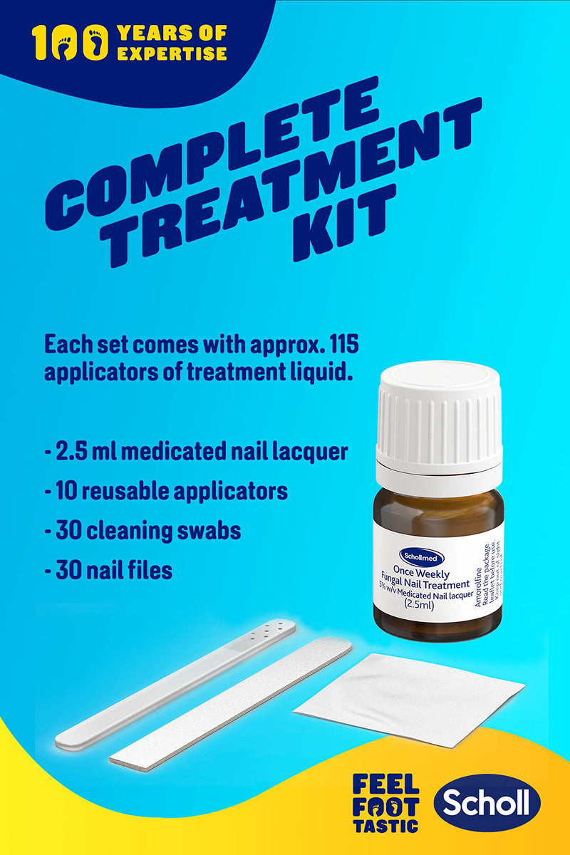 Schollmed Once Weekly Fungal Nail Treatment - Clinically Proven Fungal Nail Infection Treatment with Amorolfine, 2.5 ml