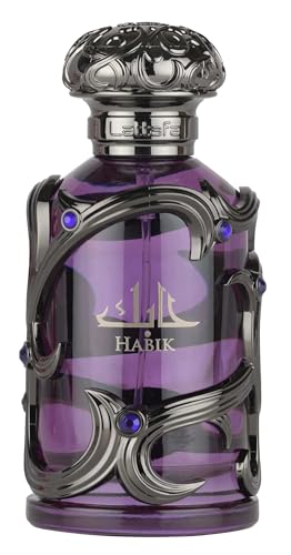 Habik for Men by Lattafa Eau de Parfum 100ml – Spicy Woody Long Lasting Scent – Modern Masculine Fragrance with Cardamom Lavender Amberwood Luxury Arabic Perfume for Him