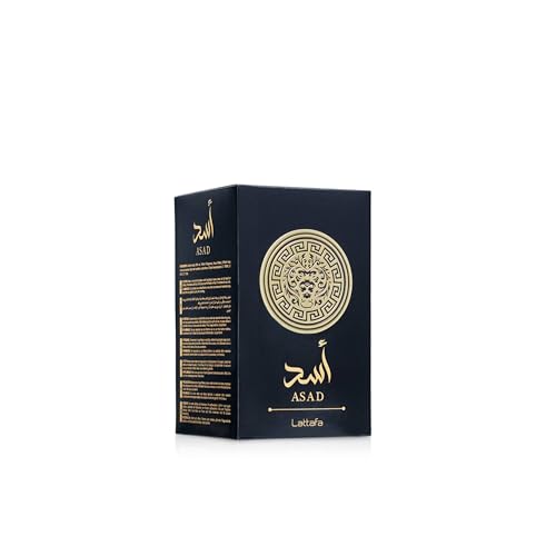Lattafa Asad Premium Perfume Refreshing Oud and Musk Fragrances Eau De Parfum 100 ml Perfume for Unisex (Pack of 1), 100 ml (Pack of 1)