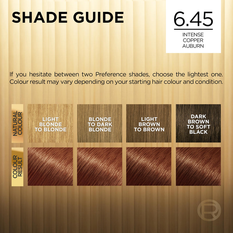 L'Oreal Paris Preference Hair Dye, Long Lasting, Luminous Permanent Hair Colour, 6.45, Brooklyn