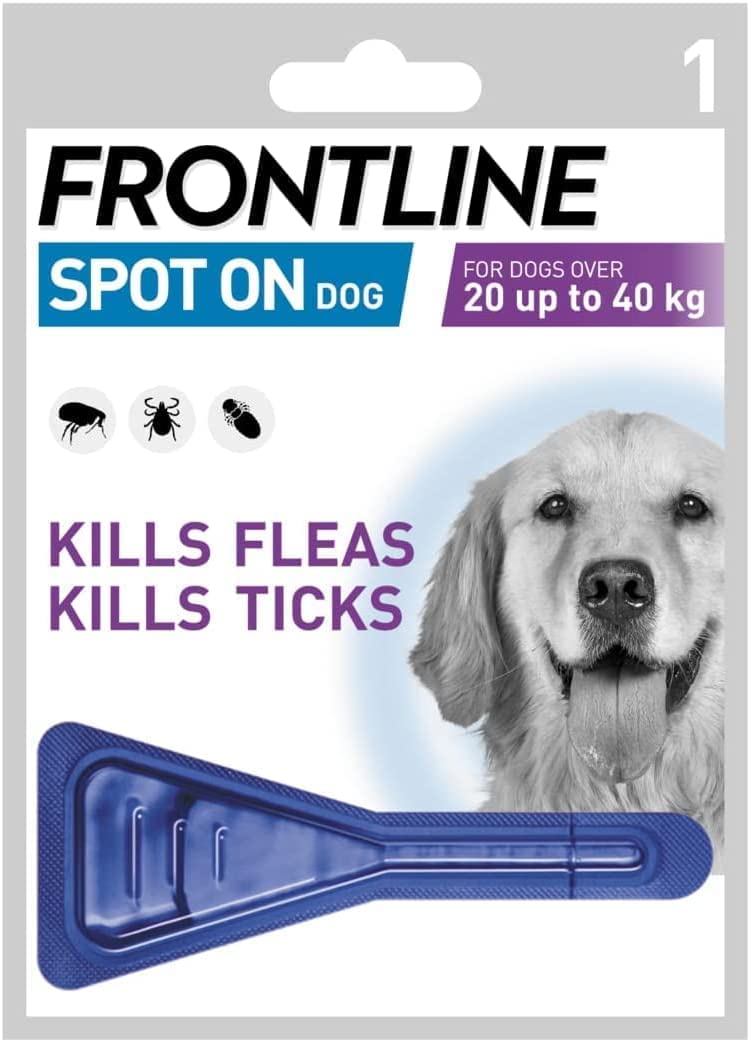 Frontline Spot On Flea Treatment For Dogs 20-40kg, 1 pipettes Flea And Tick Treatment For Dogs, Frontline Flea Treatment For Dogs, Frontline Spot On For Dogs, Frontline For Dogs
