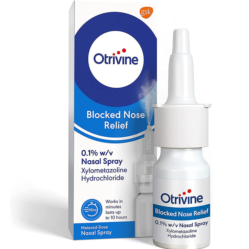 Otrivine Adult Metered Dose 0.1% Nasal Spray 10ml - PACK OF 3