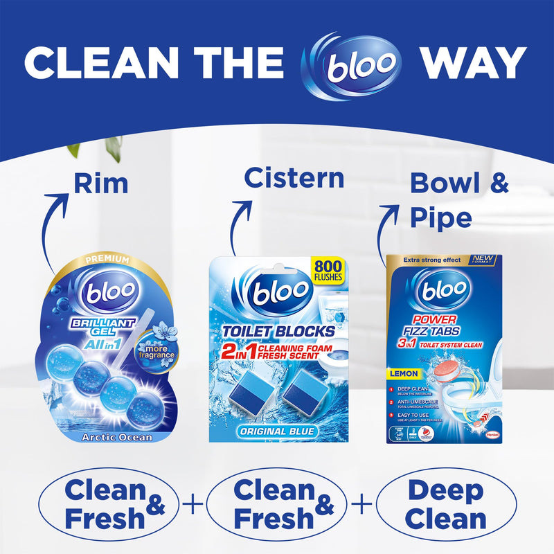 Bloo Brilliant Gel All in 1 Toilet Rim Block Cleaner