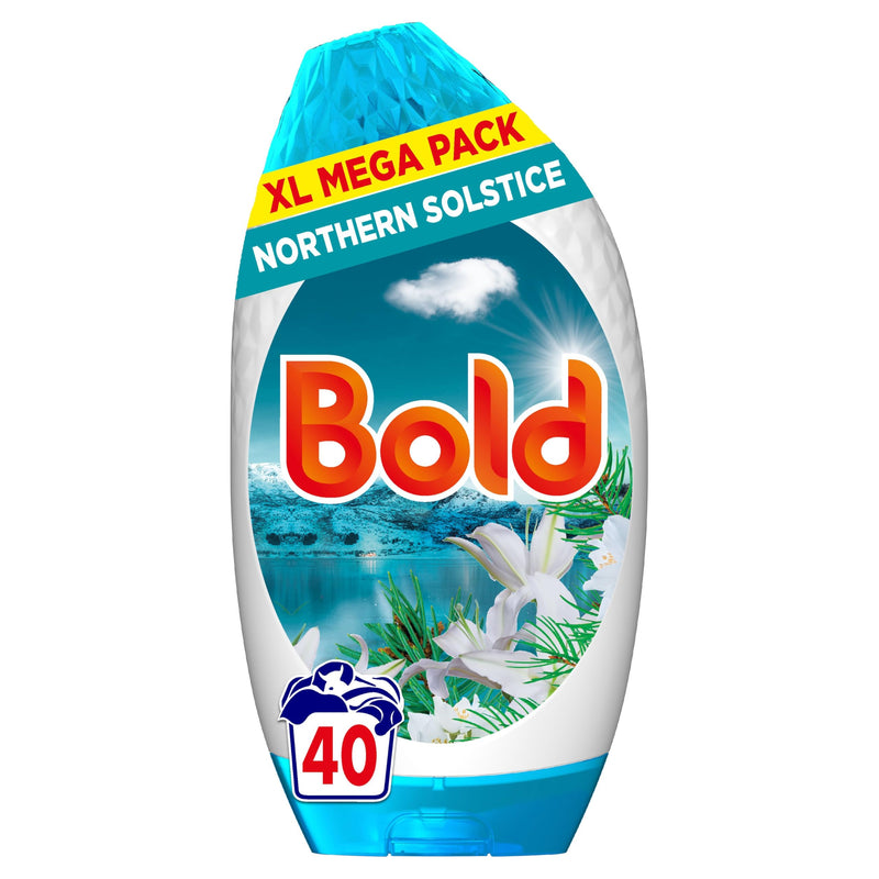 Bold Northern Solstice Washing Liquid Gel Laundry Detergent 40 Washes 1.32L, Outdoor Freshness That Lasts And Lasts