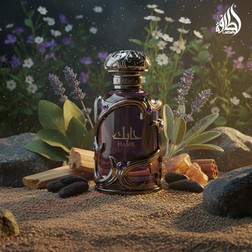 Habik for Men by Lattafa Eau de Parfum 100ml – Spicy Woody Long Lasting Scent – Modern Masculine Fragrance with Cardamom Lavender Amberwood Luxury Arabic Perfume for Him