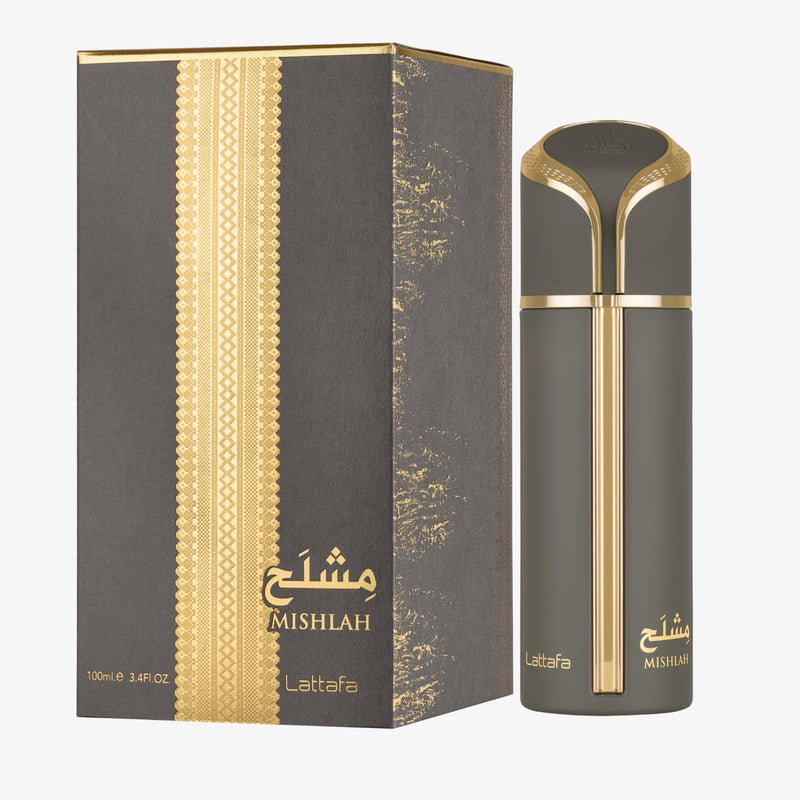 Mishlah by Lattafa Eau de Parfum 100ml – Unisex Spicy Woody Perfume with Bergamot, Lavender, Cedarwood & Musk