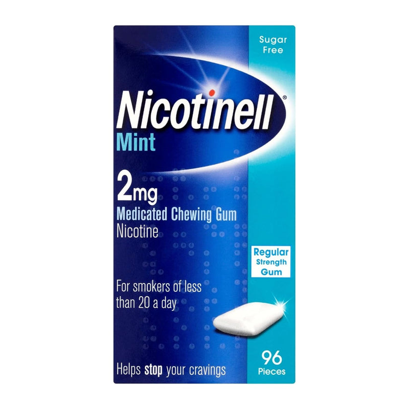 Nicotinell Mint Gum 2mg (96 Pieces), Nicotine Gum