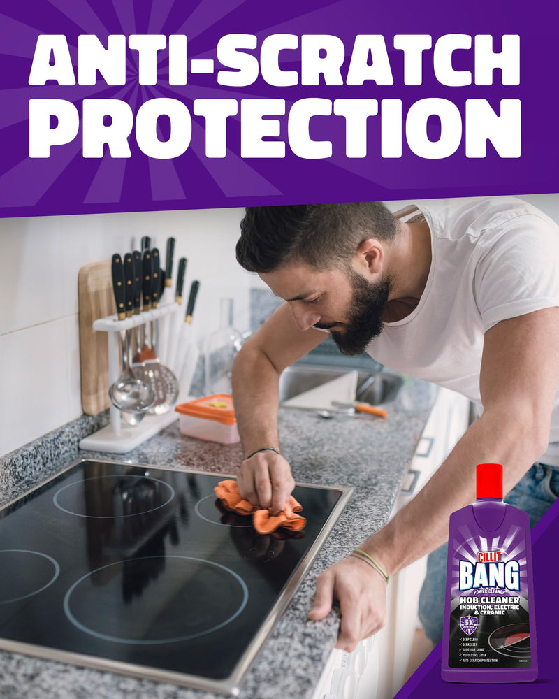 Cillit Bang Hob Cleaner, For Cleaning Burnt-on Stains, Ovens and Stovetops, 200ml (Pack of 6)