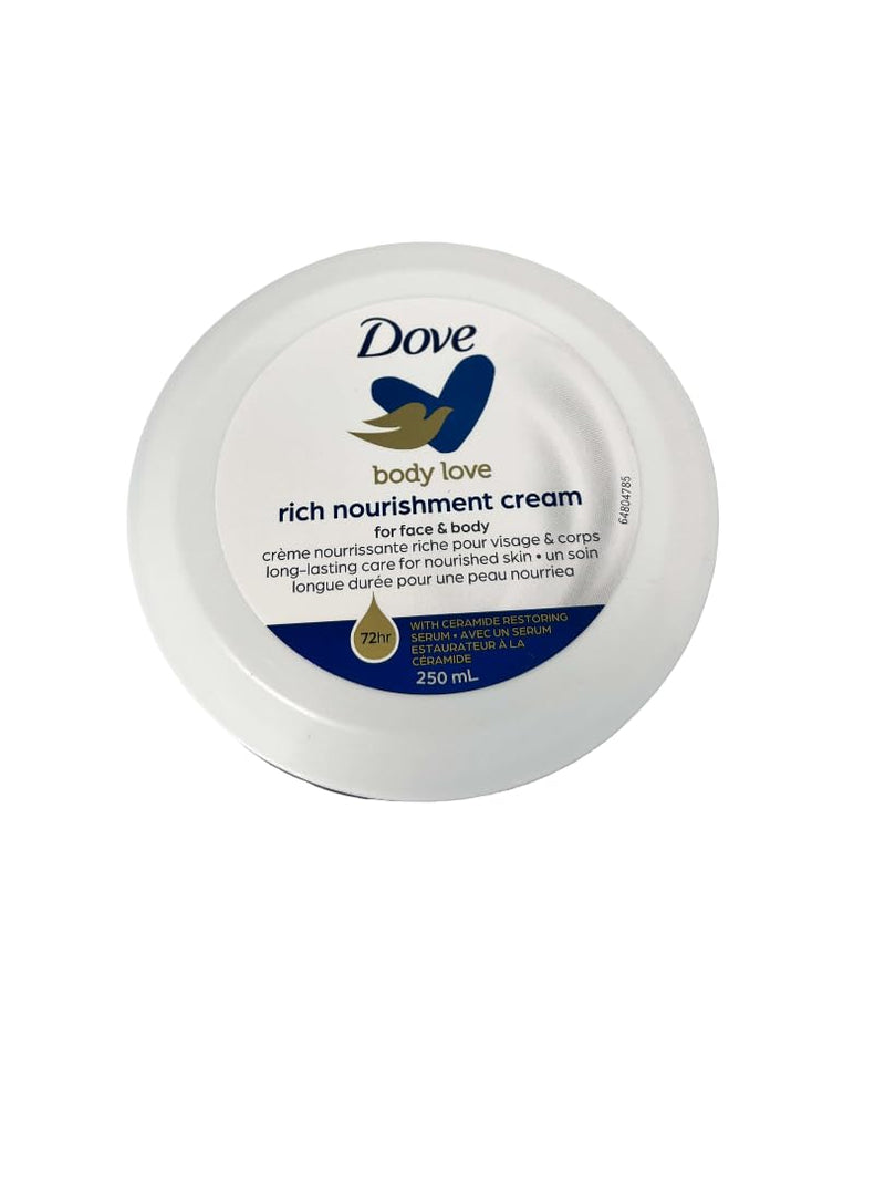 Dove Cream Rich Nourishing Body Cream 250ml – Deep Moisturising Body Cream for Soft & Smooth Skin