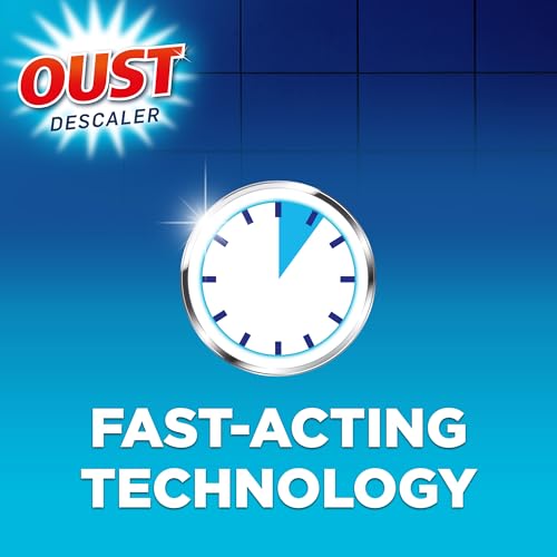 Oust Powerful All Purpose Descaler, New Formula, Limescale Remover – Ideal for Kettles, Coffee Machines, Irons and Shower Heads, 3 Sachets x 6 (18 Sachets Total)