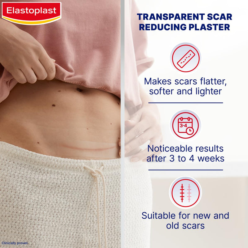 Elastoplast Scar Reducer Plasters (21 Plasters), Quick and Convenient Scar Cover Up Treatment, Scar Sheets to Reduce Visibility of Scars, Scar Plaster Pack for Quick Results, Strong Adhesion Tape