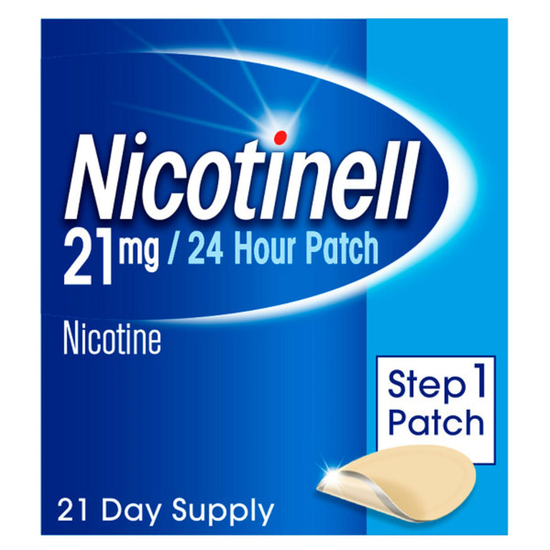 Nicotinell Nicotine 21mg 21Patches, Nicotine Patches, Stop Smoking Aid, 24h Craving Control, Step 1 for Heavy Smokers, Quit Smoking Aid