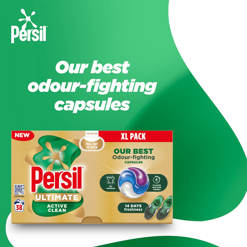 Persil Ultimate Active Clean Washing Capsules laundry