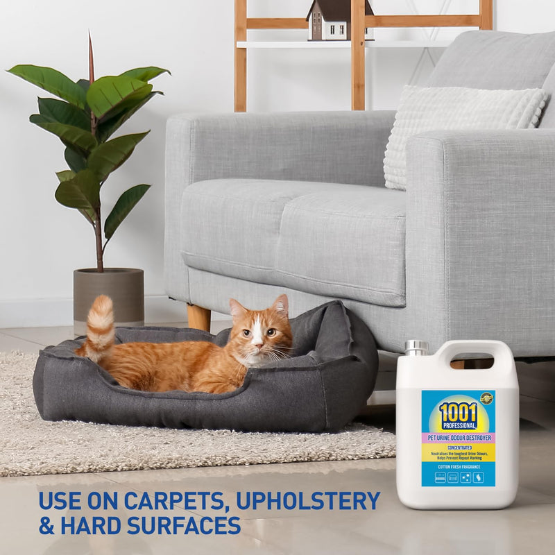 1001 Professional Enzyme Cleaner 5L for Pet Urine and Odours