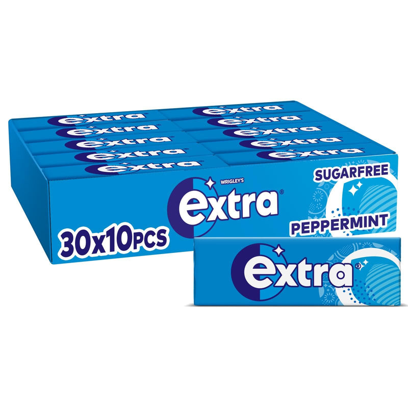 Extra Peppermint Sugar Free Chewing Gum Xylitol Multipack 30x10 Pieces