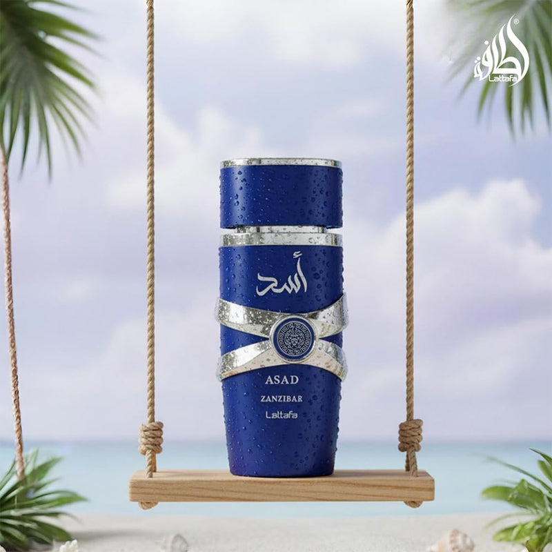 Asad Zanzibar by Lattafa for Men - 3.4 oz EDP Spray