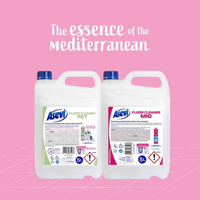 Asevi Concentrated Floor Cleaner Liquid – Fresh and Powerful Cleaning for Laminate, Stone and Hard Surfaces 5L